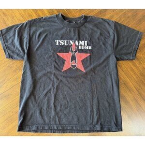 Vintage Tsunami Bomb Black Tshirt Punk Band Youth Size Large